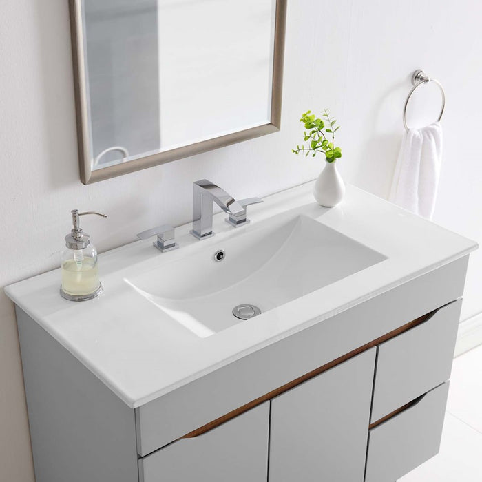 Modway Furniture Cayman 36" Bathroom Sink, White