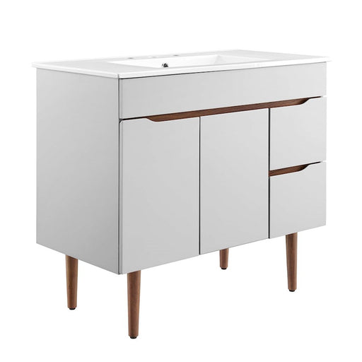 Modway Furniture Harvest 36" Bathroom Vanity, Gray White - EEI-4670-GRY-WHI
