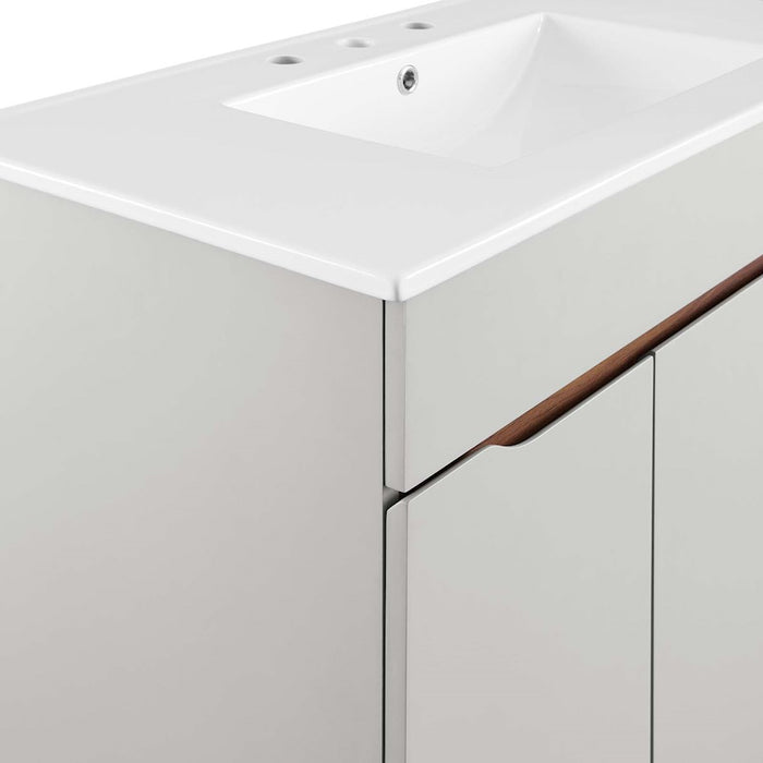 Modway Furniture Harvest 36" Bathroom Vanity, Gray White