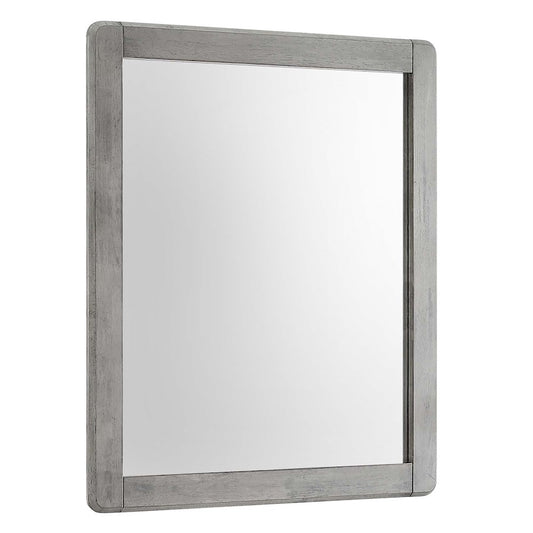 Modway Furniture Georgia Wood Mirror, Gray - MOD-6243-GRY