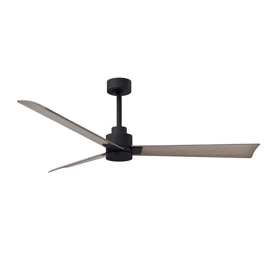 Matthews Fan Alessandra 3 Blade 56" Ceiling Fan, Black/Ash - AK-BK-GA-56