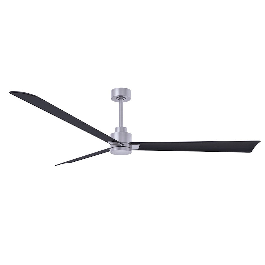 Matthews Fan Alessandra 3 Blade 72" Ceiling Fan, Nickel/Black - AK-BN-BK-72