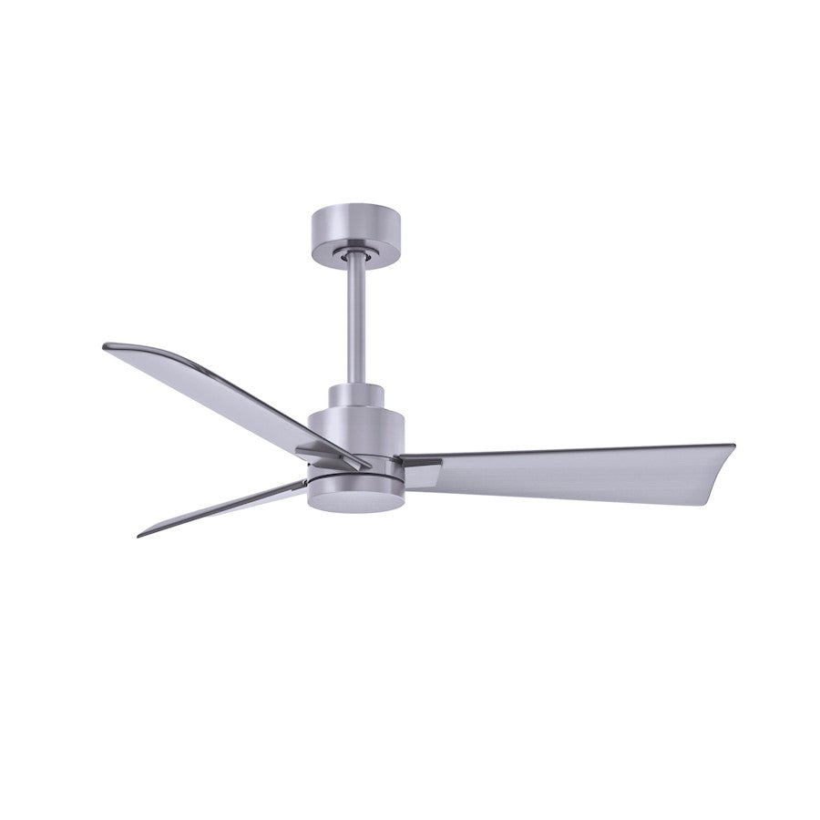 Matthews Fan Alessandra 3 Blade 42" Ceiling Fan, Brushed Nickel - AK-BN-BN-42