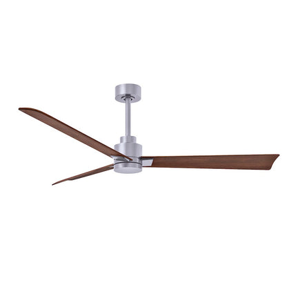 Matthews Fan Alessandra 3 Blade 56" Ceiling Fan, Nickel/Walnut - AK-BN-WN-56