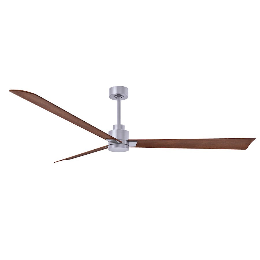 Matthews Fan Alessandra 3 Blade 72" Ceiling Fan, Nickel/Walnut - AK-BN-WN-72