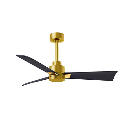 Matthews Fan Alessandra 3 Blade 42" Ceiling Fan, Brass/Black - AK-BRBR-BK-42