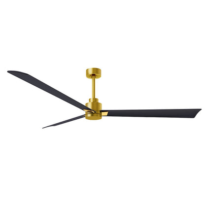 Matthews Fan Alessandra 3 Blade 72" Ceiling Fan, Brass/Black - AK-BRBR-BK-72