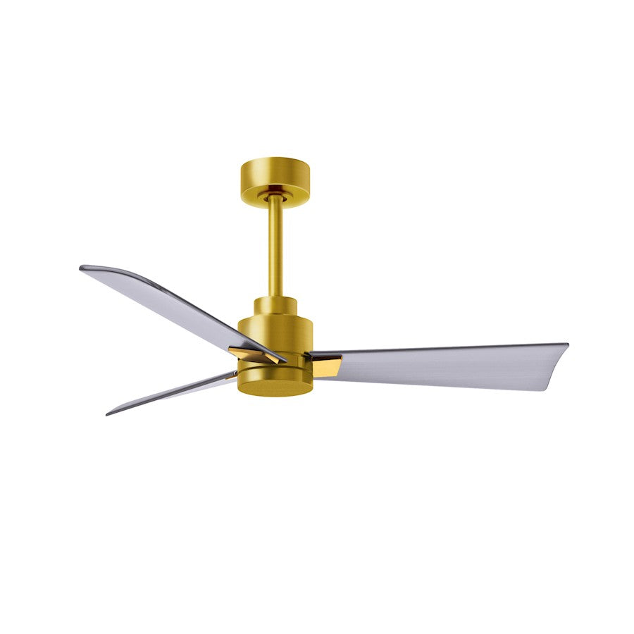 Matthews Fan Alessandra 3 Blade 42" Ceiling Fan, Brass/Nickel - AK-BRBR-BN-42