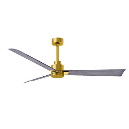 Matthews Fan Alessandra 3 Blade 56" Ceiling Fan, Brass/Barnwood - AK-BRBR-BW-56