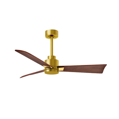 Matthews Fan Alessandra 3 Blade 42" Ceiling Fan, Brass/Walnut - AK-BRBR-WN-42