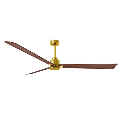 Matthews Fan Alessandra 3 Blade 72" Ceiling Fan, Brass/Walnut - AK-BRBR-WN-72