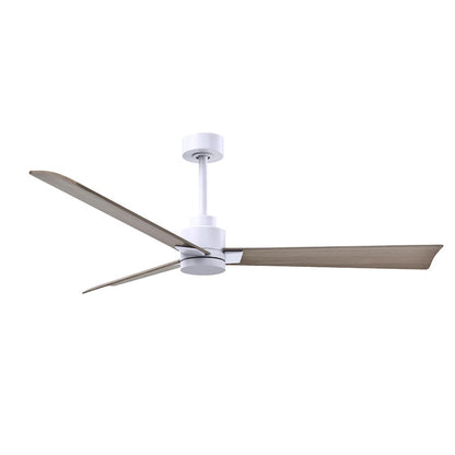 Matthews Fan Alessandra 3 Blade 56" Ceiling Fan, White/Gray Ash - AK-MWH-GA-56