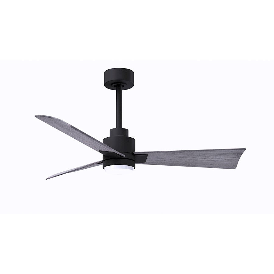 Matthews Fan Alessandra 1 3 Blade 42" Ceiling Fan, Black/Barn - AKLK-BK-BW-42