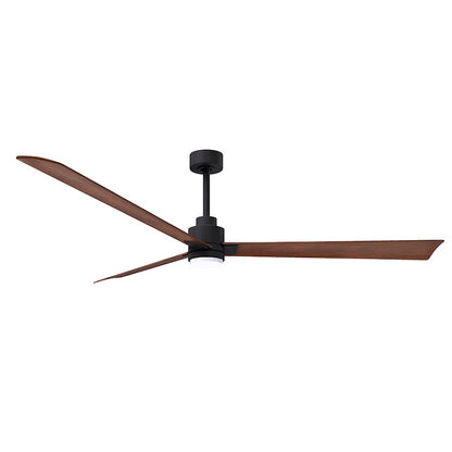 Matthews Fan Alessandra 1 3 Blade 72" Ceiling Fan, Black/Walnut - AKLK-BK-WN-72