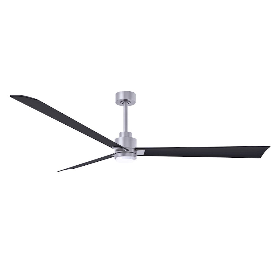 Matthews Fan Alessandra 1 3 Blade 72" Ceiling Fan, Nickel/Black - AKLK-BN-BK-72