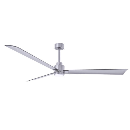 Matthews Fan Alessandra 1 3 Blade 72" Ceiling Fan, Nickel - AKLK-BN-BN-72