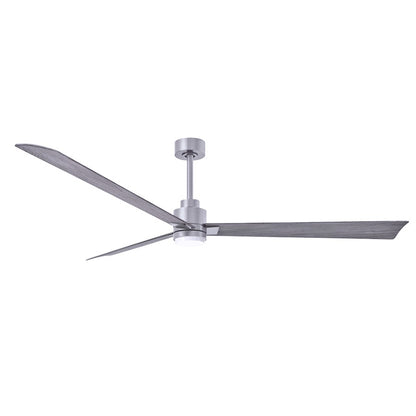 Matthews Fan Alessandra 1 3 Blade 72" Ceiling Fan, Nickel/Barn - AKLK-BN-BW-72