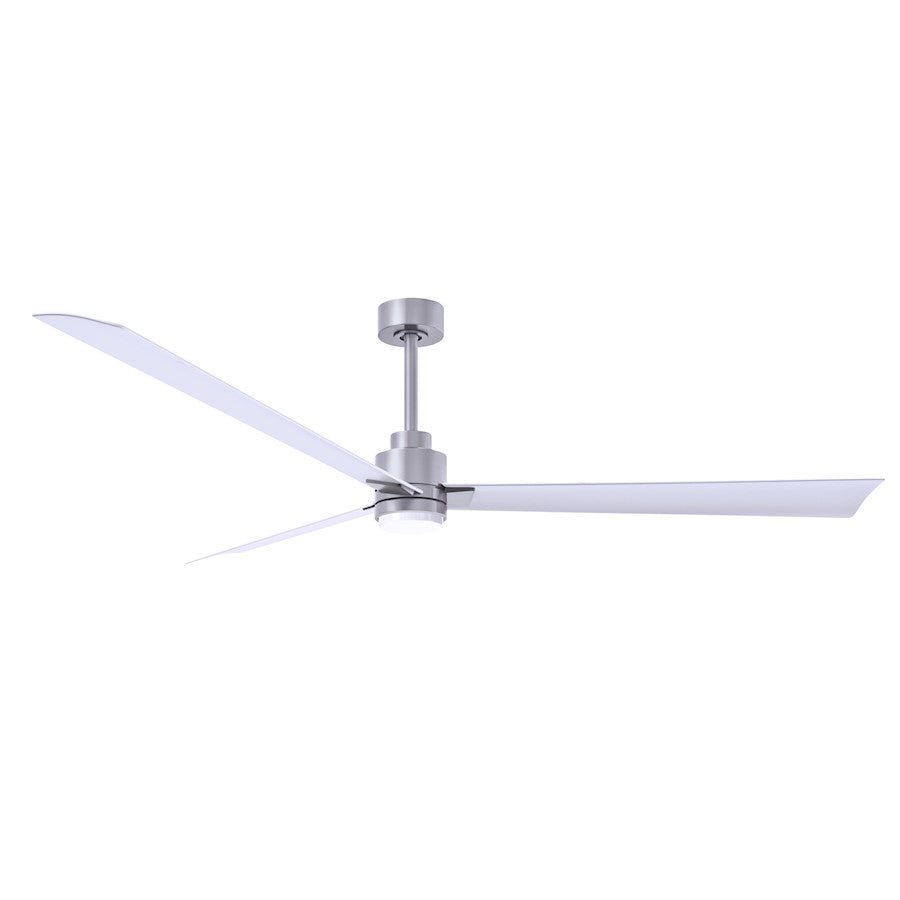 Matthews Fan Alessandra 1 3 Blade 72" Ceiling Fan, Nickel/White - AKLK-BN-MWH-72