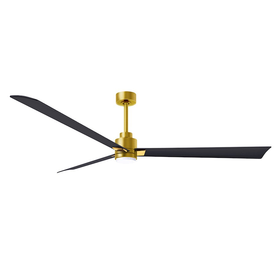 Matthews Fan Alessandra 1 3 Blade 72" Ceiling Fan, Brass/Black - AKLK-BRBR-BK-72