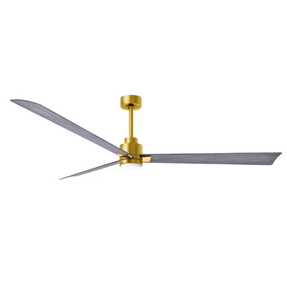 Matthews Fan Alessandra 1 3 Blade 72" Ceiling Fan, Brass/Barn - AKLK-BRBR-BW-72