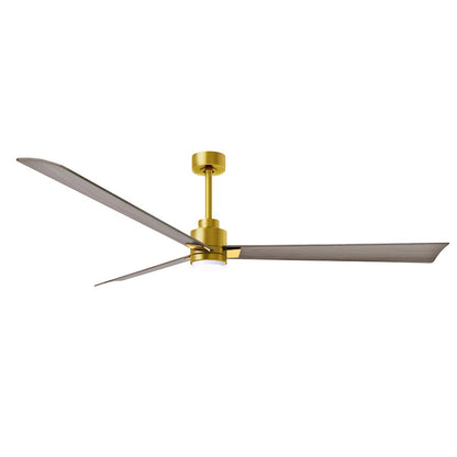 Matthews Fan Alessandra 1 3 Blade 72" Ceiling Fan, Brass/Ash - AKLK-BRBR-GA-72