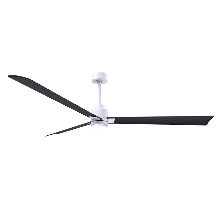 Matthews Fan Alessandra 1 3 Blade 72" Ceiling Fan, White/Black - AKLK-MWH-BK-72