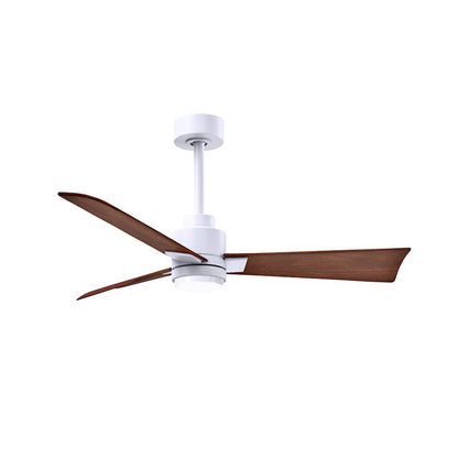 Matthews Fan Alessandra 1 3 Blade 42" Ceiling Fan, White/Walnut - AKLK-MWH-WN-42