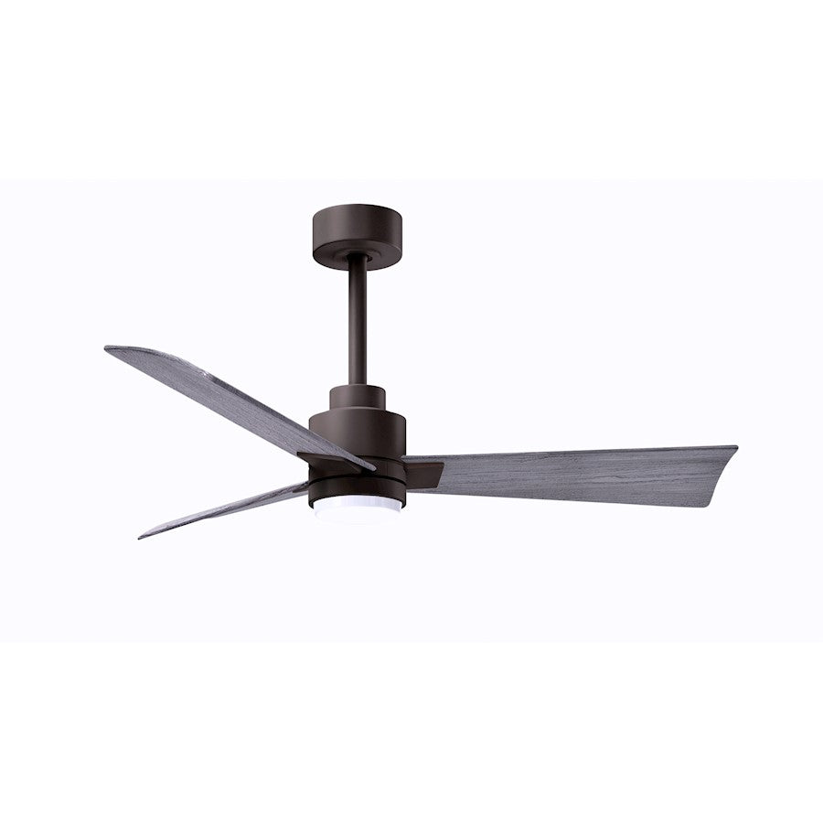 Matthews Fan Alessandra 1 3 Blade 42" Ceiling Fan, Bronze/Barn - AKLK-TB-BW-42