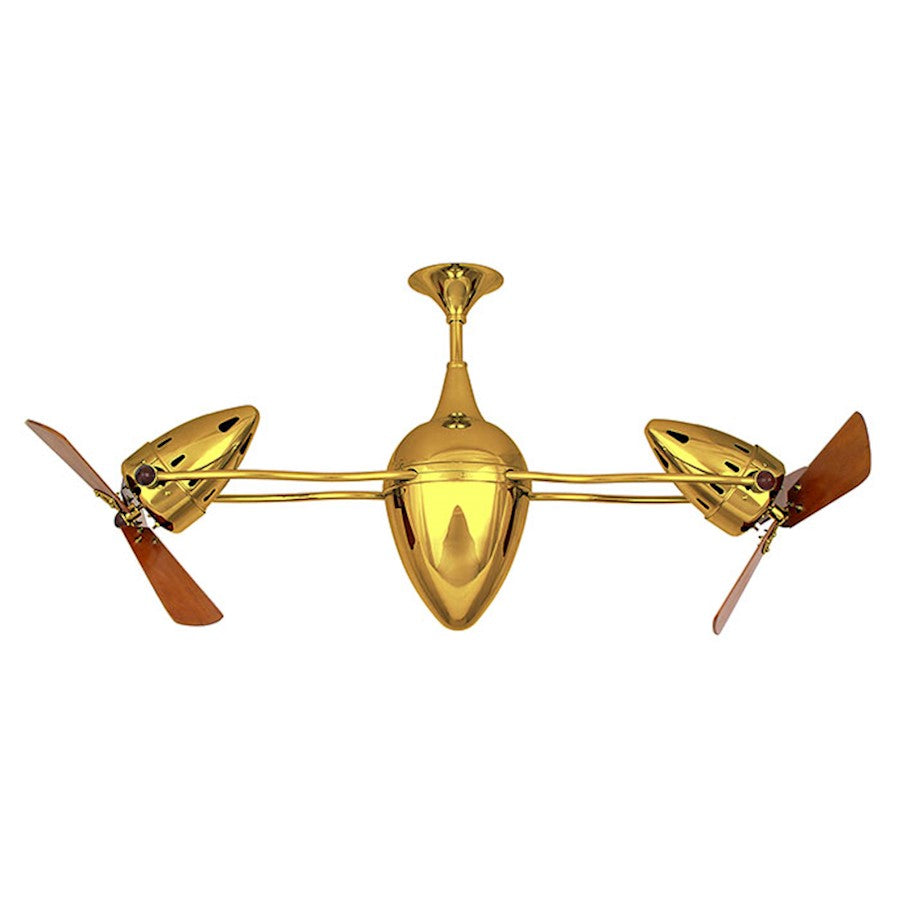 Matthews Fan Company Ar Ruthiane Rotational Ceiling Fan, Ouro/Wood - AR-GOLD-WD