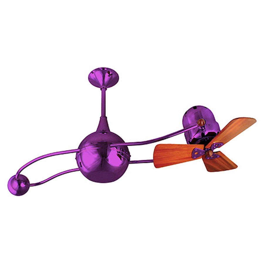 Matthews Fan Co. Brisa 2000 Directional Ceiling Fan, AM/Wood - B2K-LTPURPLE-WD