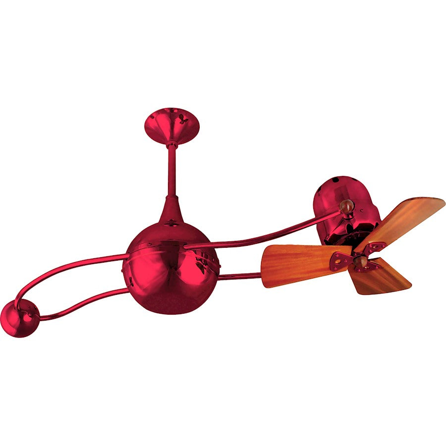 Matthews Fan Company Brisa 2000 Directional Ceiling Fan, Rubi/Wood - B2K-RED-WD