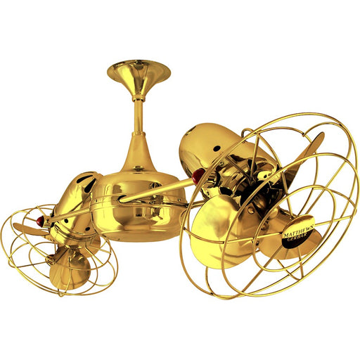 Matthews Fan Co. Duplo Dinamico Rotational Ceiling Fan, Ouro/Metal - DD-GOLD-MTL