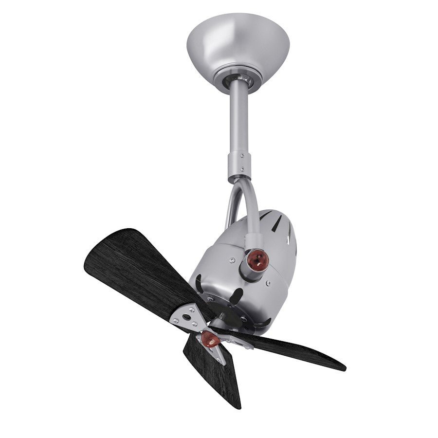 Matthews Fans Diane Ceiling Fan, Brushed Nickel/Black Wood Blades - DI-BN-WDBK