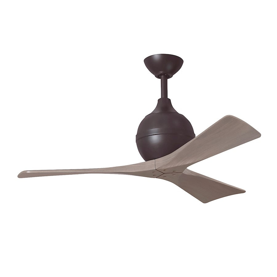 Matthews Fan Irene-3 3 Blade 42" Ceiling Fan, Bronze/Gray Ash - IR3-TB-GA-42