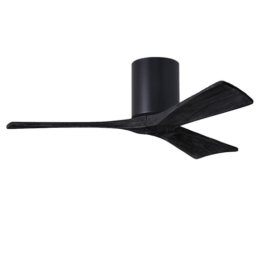 Matthews Fan Company Irene 3H 42" Ceiling Fan, Black/Black - IR3H-BK-BK-42