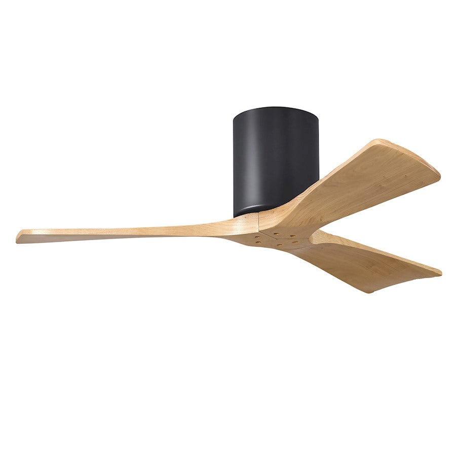 Matthews Fan Irene-3H 3 Blade 42" Ceiling Fan, Black/Maple Tone - IR3H-BK-LM-42