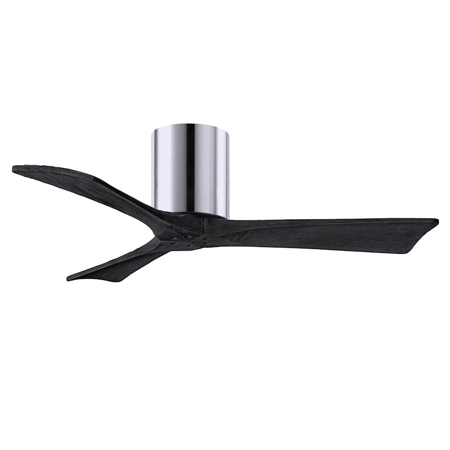 Matthews Fan Company Irene 3H 42" Ceiling Fan, Chrome/Black - IR3H-CR-BK-42