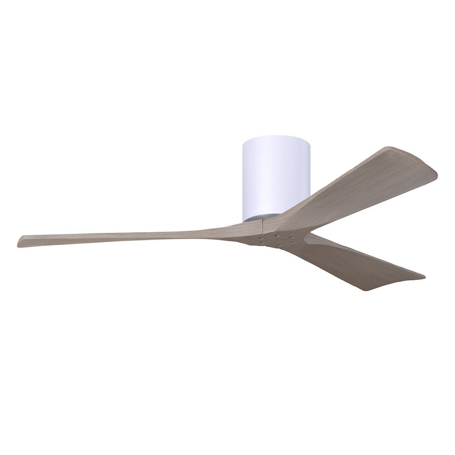 Matthews Fan Irene-3H 3 Blade 52" Ceiling Fan, White/Gray Ash - IR3H-WH-GA-52