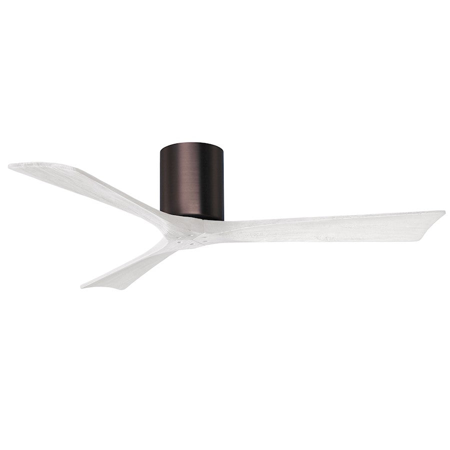 Matthews Fan Irene-3HLK 52" 3 Blade LED Ceiling Fan, BZ/WH - IR3HLK-BB-MWH-52