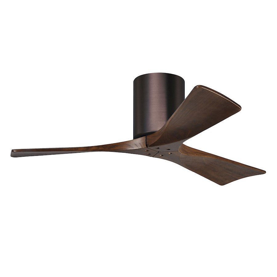 Matthews Fan Co. Irene-3HLK 42" 3 Blade LED Paddle Fan, BZ/WN - IR3HLK-BB-WA-42