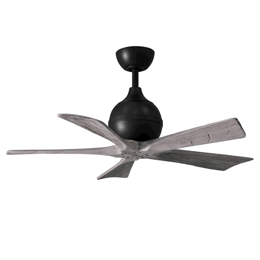 Matthews Fan Company Irene 5 42" Ceiling Fan, Black/Barnwood - IR5-BK-BW-42