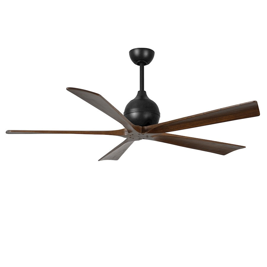 Matthews Fan Company Irene 5 60" Ceiling Fan, Black/Walnut - IR5-BK-WA-60