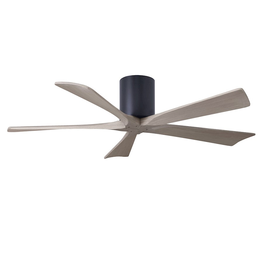 Matthews Fan Irene-5H 5 Blade 52" Ceiling Fan, Black/Ash - IR5H-BK-GA-52