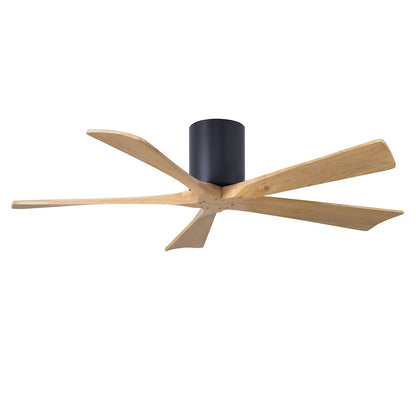 Matthews Fan Irene-5H 5 Blade 52" Ceiling Fan, Black/Maple Tone - IR5H-BK-LM-52