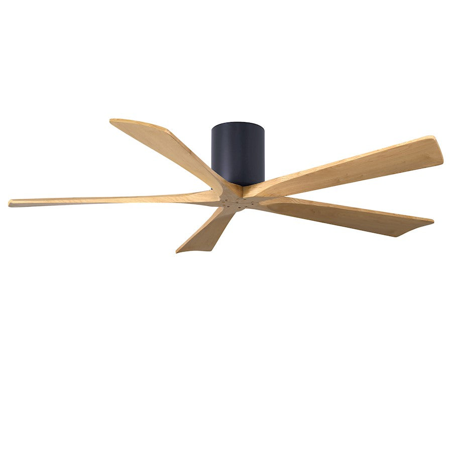 Matthews Fan Irene-5H 5 Blade 60" Ceiling Fan, Black/Maple Tone - IR5H-BK-LM-60