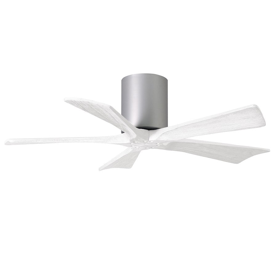 Matthews Fan Company Irene 5H 42" Ceiling Fan, Nickel/White - IR5H-BN-MWH-42