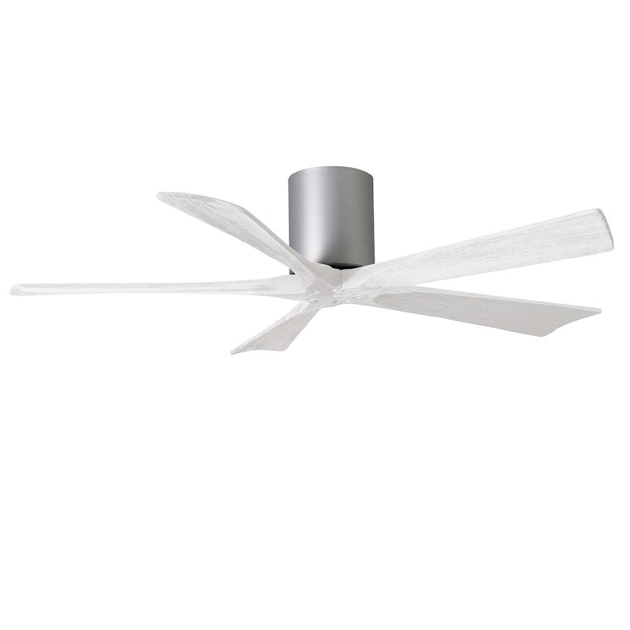 Matthews Fan Company Irene 5H 52" Ceiling Fan, Nickel/White - IR5H-BN-MWH-52