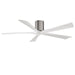 Matthews Fan Co. Irene-5H, 60" Ceiling Fan, Pewter/White Blades - IR5H-BP-MWH-60