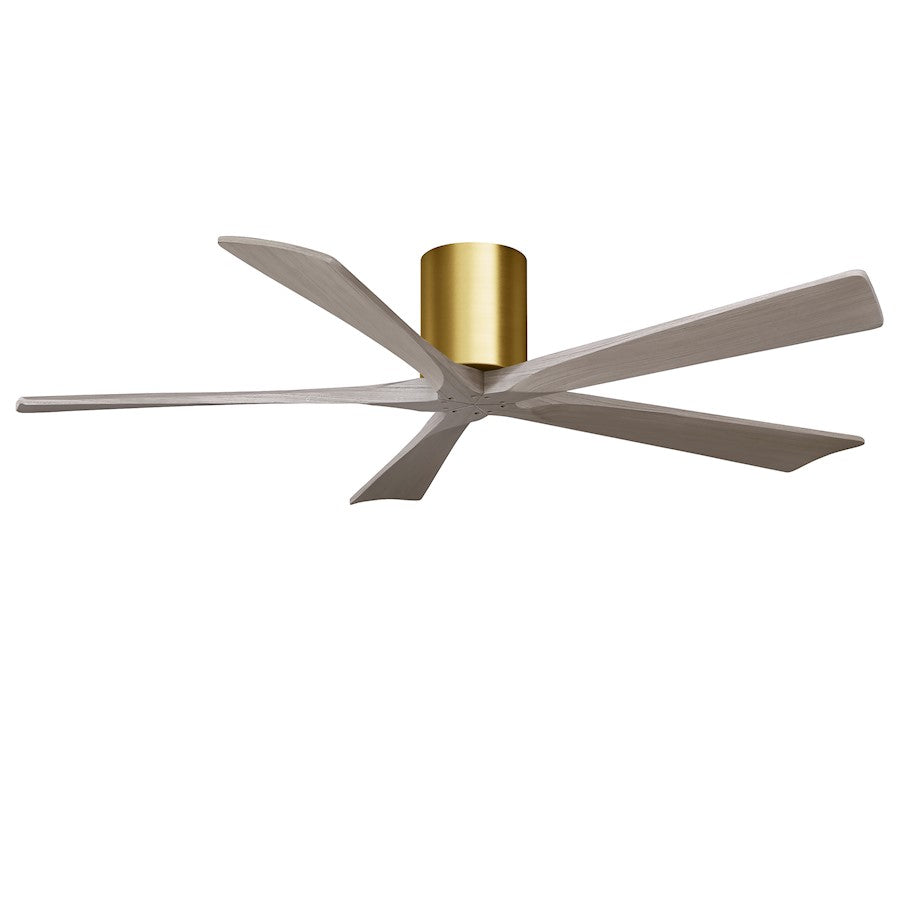 Matthews Fan Irene-5H 5 Blade 60" Ceiling Fan, Brass/Gray Ash - IR5H-BRBR-GA-60