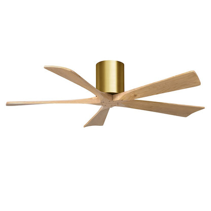 Matthews Fan Irene-5H 5 Blade 52" Ceiling Fan, Brass/Maple - IR5H-BRBR-LM-52